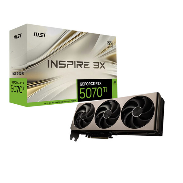 MSI GeForce RTX 5070 Ti 16GB GDDR7 Inspire 3X OC Κάρτα Γραφικών Κωδικός V531-245R