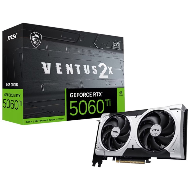 MSI GeForce RTX 5060 Ti 16GB GDDR7 Ventus 2X OC Κάρτα Γραφικών Κωδικός V535-005R