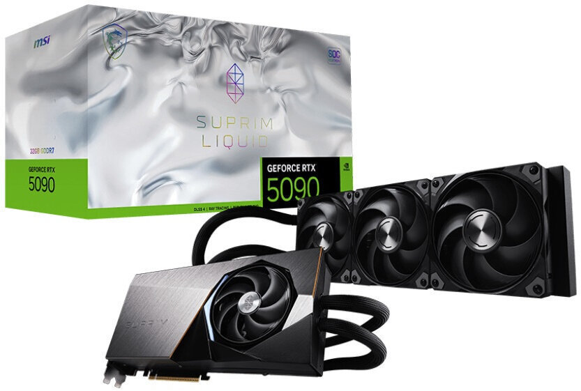 MSI GeForce RTX 5090 32GB GDDR7 Suprim Liquid SOC Κάρτα Γραφικών