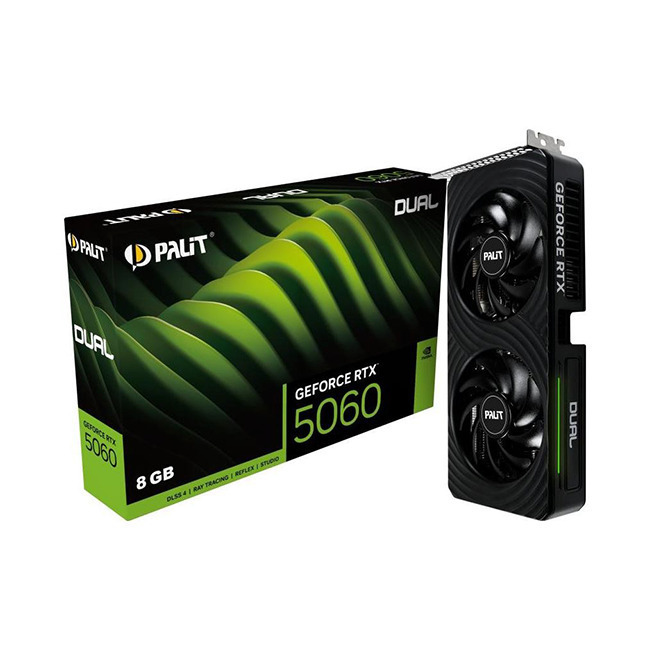 Palit GeForce RTX 5060 8GB GDDR7 Dual Κάρτα Γραφικών Κωδικός NE75060019P1-GB2063D