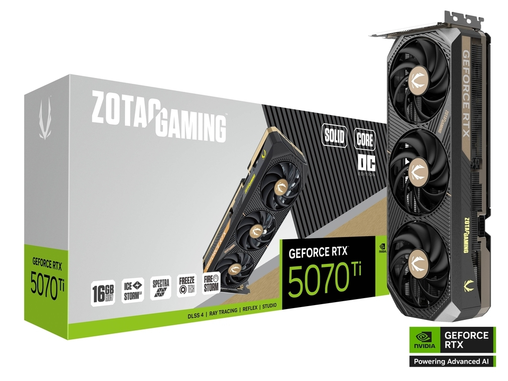 Zotac GeForce RTX 5070 Ti 16GB GDDR7 Κάρτα Γραφικών Κωδικός ZT-B50710J2-10P