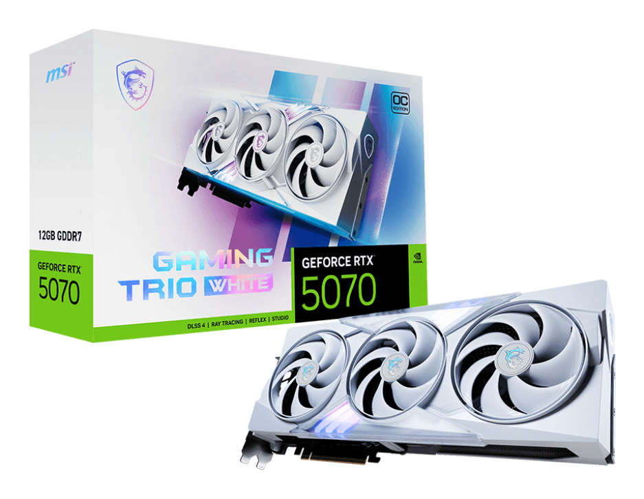 MSI GeForce RTX 5070 12GB GDDR7 Gaming Trio OC White Κάρτα Γραφικών Κωδικός V532-021R