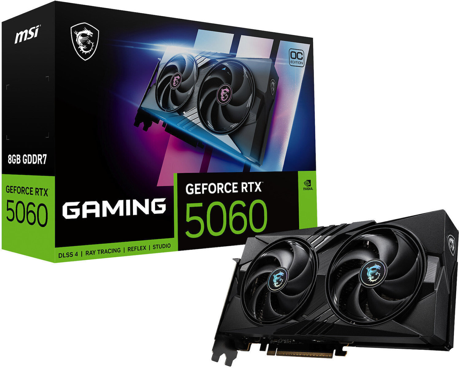 MSI GeForce RTX 5060 8GB GDDR7 8G GAMING OC Κάρτα Γραφικών Κωδικός V537-005R