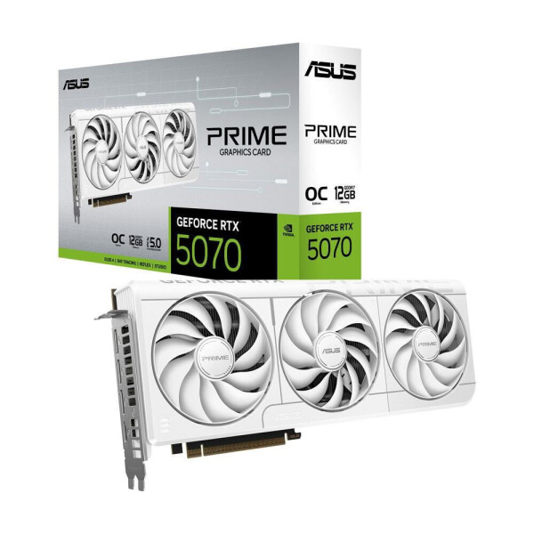 Asus GeForce RTX 5070 12GB GDDR7 Prime OC White OC Κάρτα Γραφικών Κωδικός 90YV0M19-M0NA00