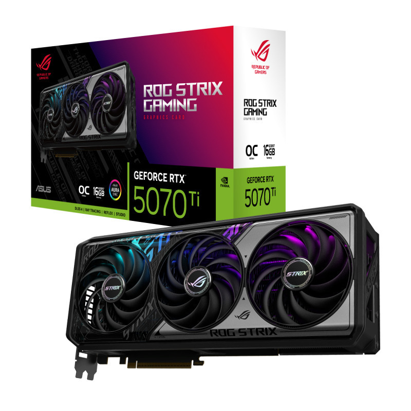 Asus GeForce RTX 5070 Ti 16GB GDDR7 ROG Strix OC Edition Κάρτα Γραφικών Κωδικός 90YV0M90-M0NA00