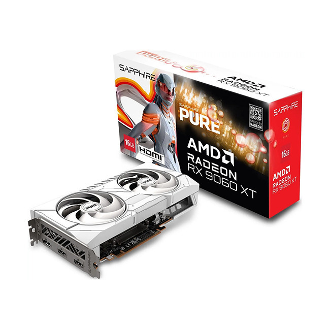 Sapphire Radeon RX 9060 XT 16GB GDDR6 Pure Κάρτα Γραφικών Κωδικός 11350-02-20G