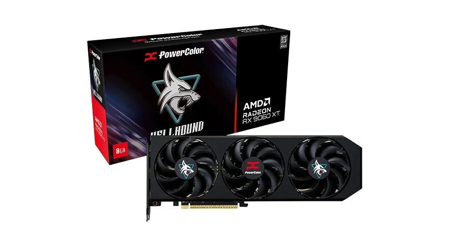 PowerColor Radeon RX 9060 XT 8GB GDDR6 Hellhound Κάρτα Γραφικών Κωδικός RX9060XT 8G-L/OC