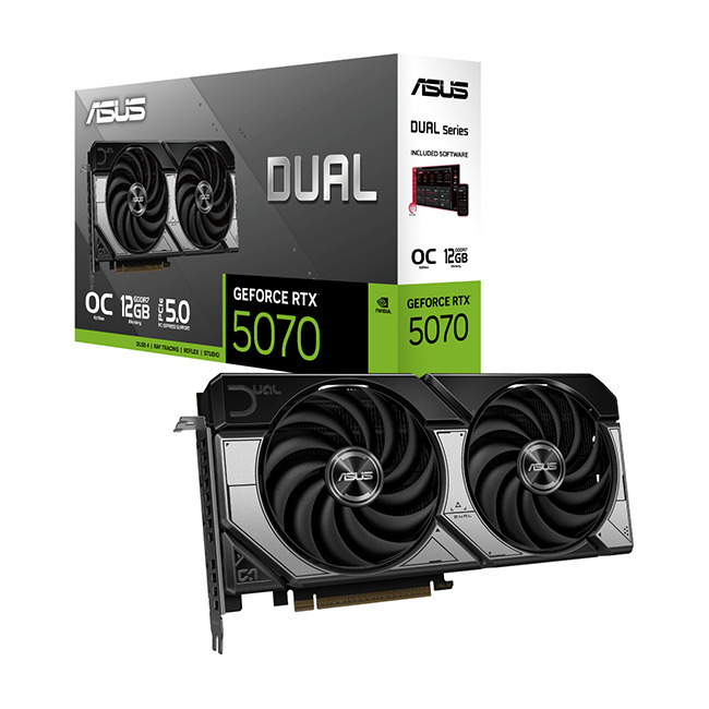 Asus GeForce RTX 5070 12GB GDDR7 Dual OC Edition Κάρτα Γραφικών Κωδικός 90YV0M17-M0NA00
