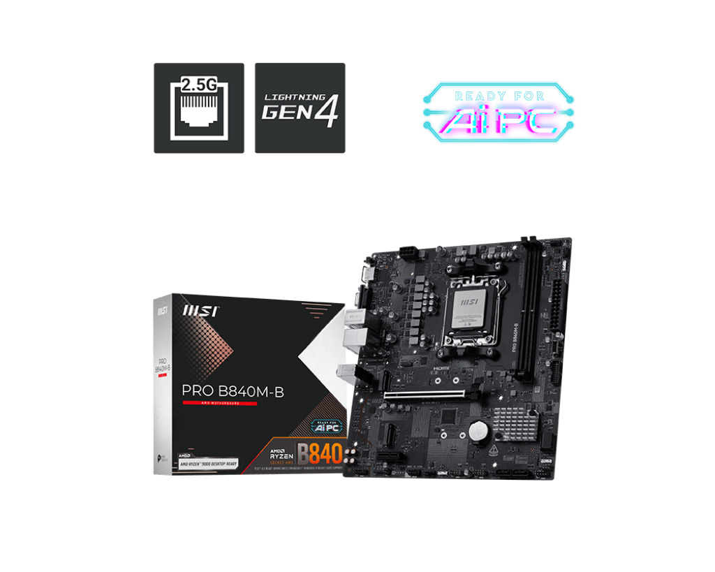 MSI PRO B840M-B Motherboard Micro ATX με AMD AM5 Socket