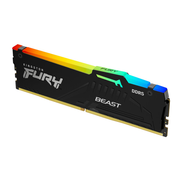Kingston Fury Beast RGB DDR5 με Module 1x32GB και Ταχύτητα 5200 για Desktop Κωδικός KF552C40BBA-32