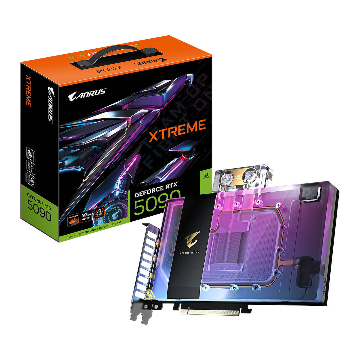 Gigabyte GeForce RTX 5090 32GB GDDR7 Xtreme Waterforce WB Κάρτα Γραφικών Κωδικός GV-N5090AORUSX WB-32GD