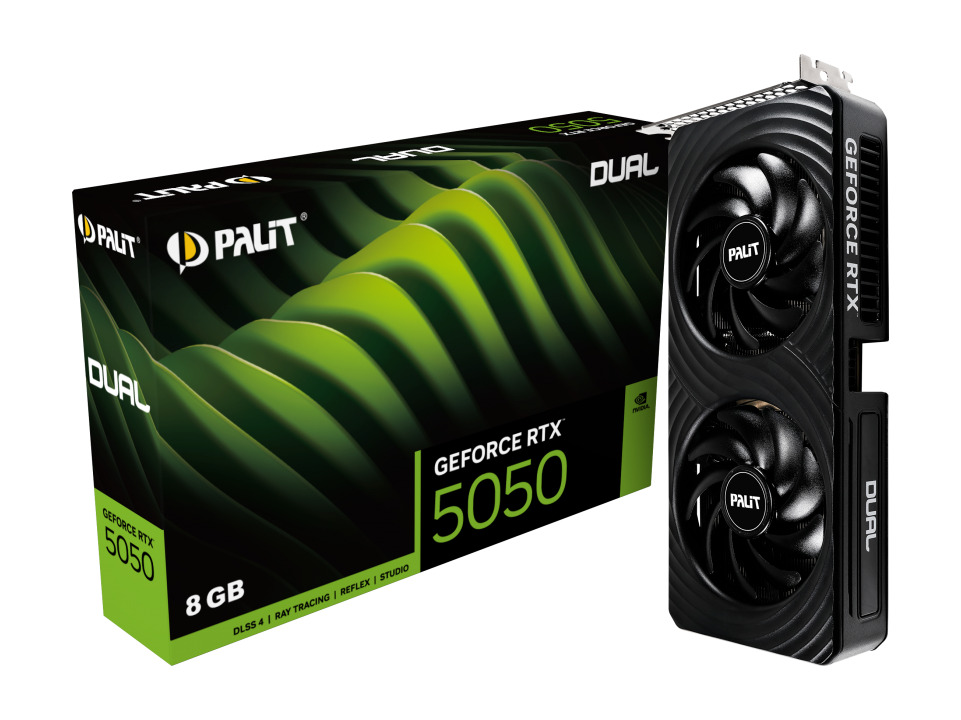 Palit GeForce RTX 5050 8GB GDDR6 Dual Κάρτα Γραφικών Κωδικός NE65050019P1-GB2070D
