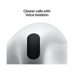 Apple AirPods 4 with Active Noise Cancellation Earbud Bluetooth Handsfree Ακουστικά με Αντοχή στον Ιδρώτα και Θήκη Φόρτισης Λευκά