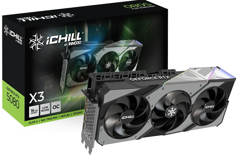 Inno 3D GeForce RTX 5080 16GB GDDR7 Κάρτα Γραφικών Κωδικός C50803-16D7X-176069H