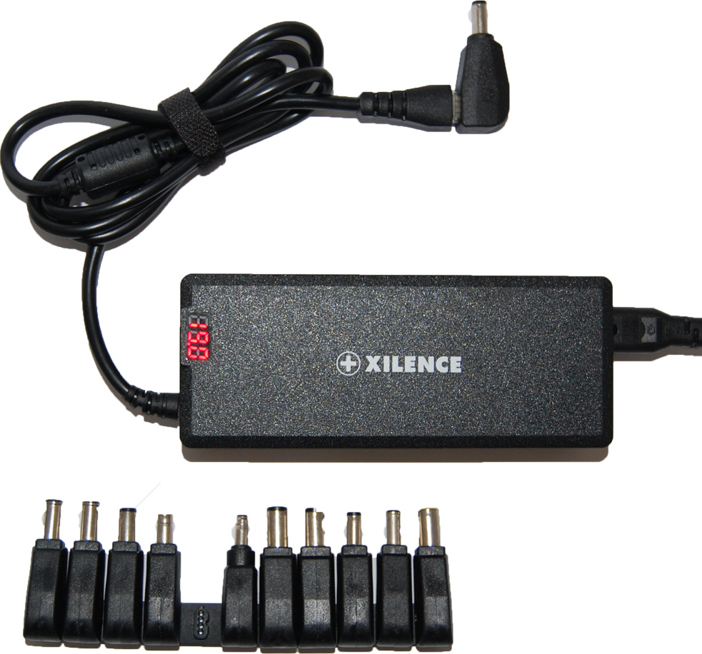 Xilence Universal Φορτιστής Laptop 90W με Αποσπώμενο Καλώδιο Τροφοδοσίας και με σετ βυσμάτων Κωδικός XM010