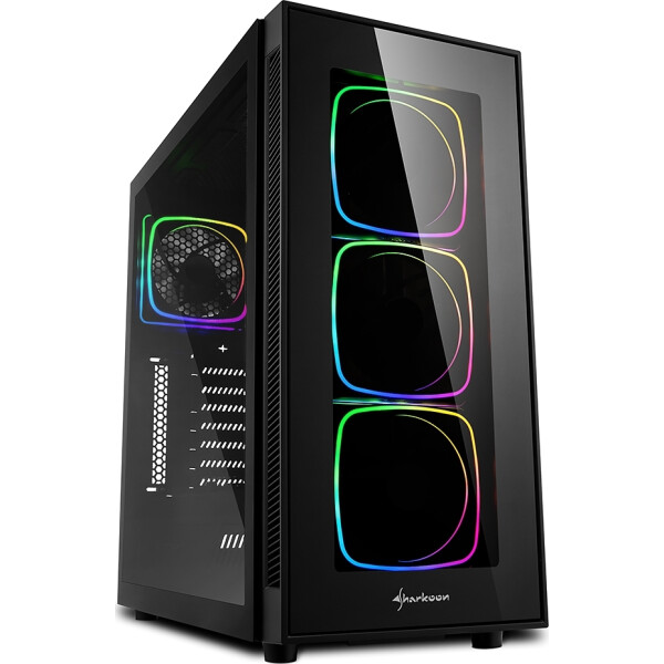 Sharkoon TG6 RGB Gaming Midi Tower Κουτί Υπολογιστή με Πλαϊνό Παράθυρο Μαύρο
