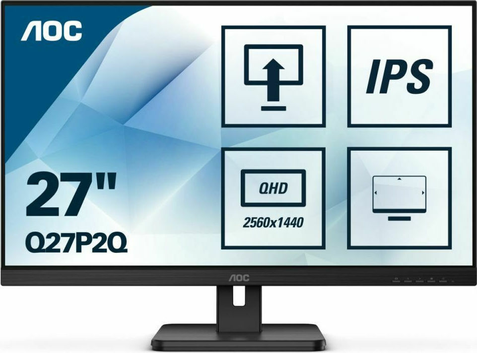 AOC Q27P2Q IPS Monitor 27 QHD 2560x1440 με Χρόνο Απόκρισης 4ms GTG