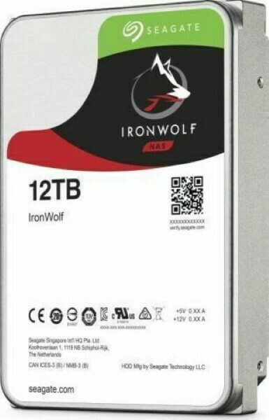 Seagate IronWolf Nas 12TB HDD Σκληρός Δίσκος 3.5 SATA III 7200rpm με 256MB Cache για NAS Κωδικός ST12000VN0008