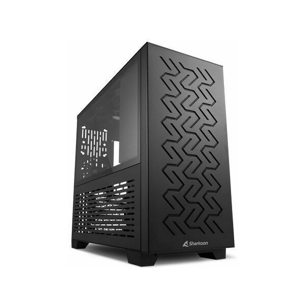 Sharkoon MS-Z1000 Midi Tower Κουτί Υπολογιστή με Πλαϊνό Παράθυρο Μαύρο