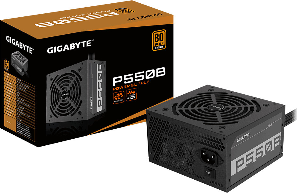 Gigabyte P550B 550W Μαύρο Τροφοδοτικό Υπολογιστή Full Wired 80 Plus Bronze