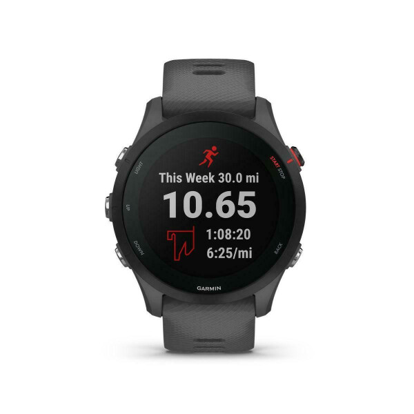 Garmin Forerunner 255 46mm Αδιάβροχο Smartwatch με Παλμογράφο Slate Gray
