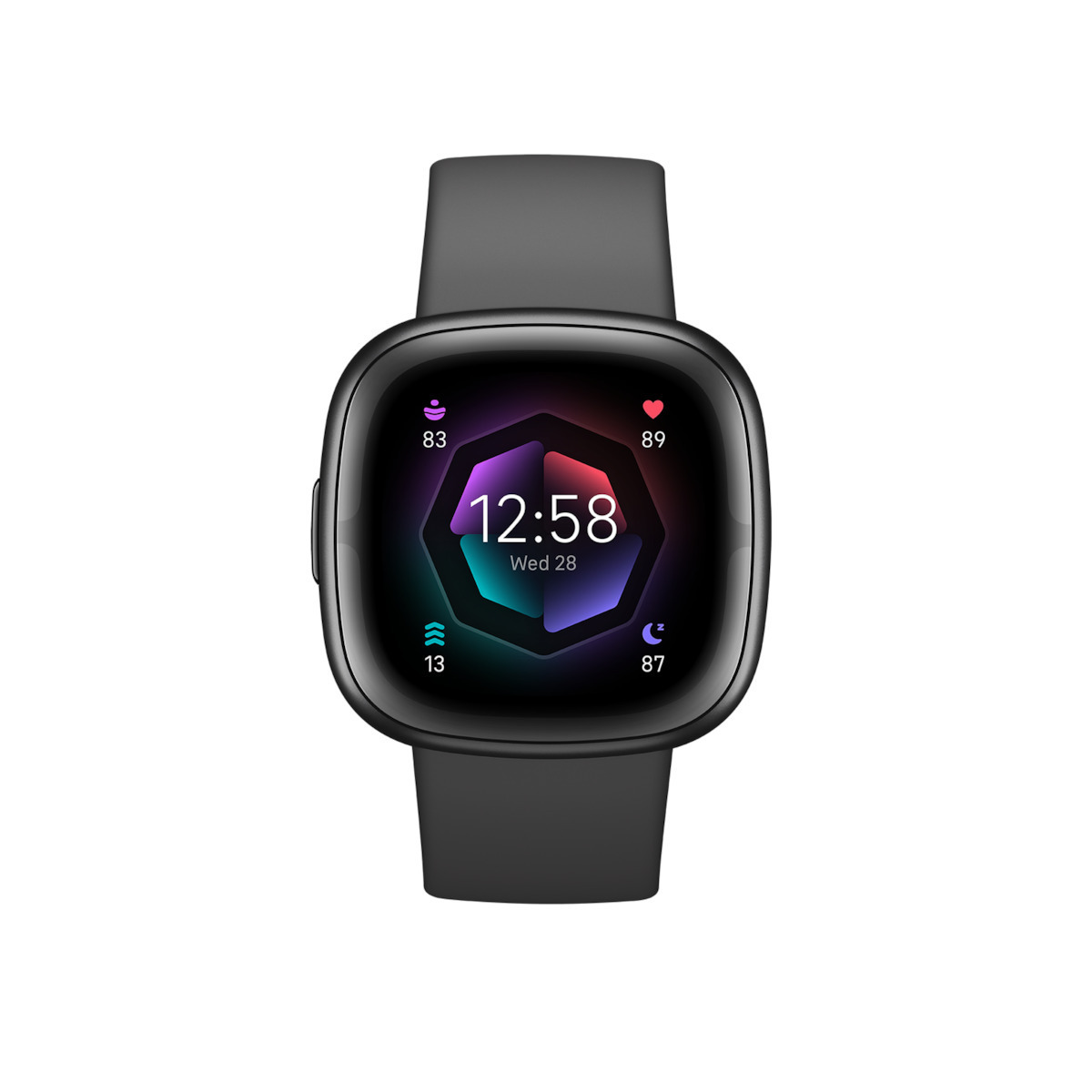 Fitbit Sense 2 Aluminium Αδιάβροχο Smartwatch με Παλμογράφο Shadow Grey / Graphite
