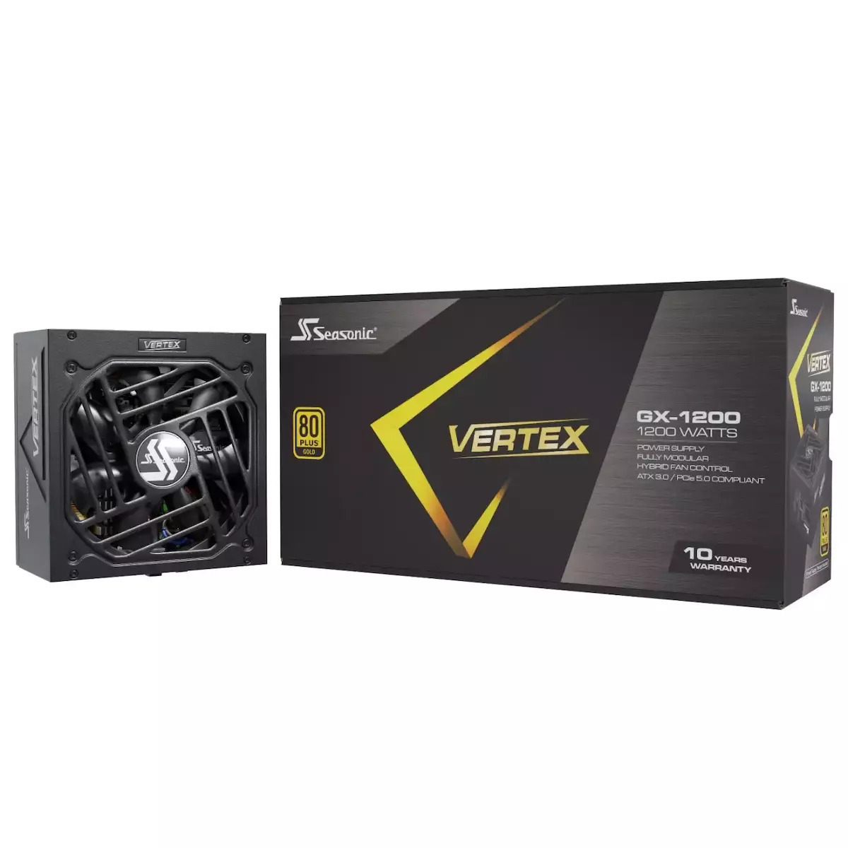 Seasonic Vertex GX 1200W Μαύρο Τροφοδοτικό Υπολογιστή Full Modular 80 Plus Gold