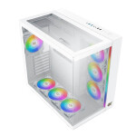 Xigmatek AQUA Ultra Arctic Gaming Full Tower Κουτί Υπολογιστή με Πλαϊνό Παράθυρο και RGB Φωτισμό Arctic