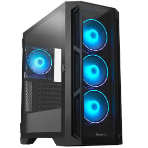 Chieftec APEX Gaming Midi Tower Κουτί Υπολογιστή με Πλαϊνό Παράθυρο και RGB Φωτισμό Μαύρο