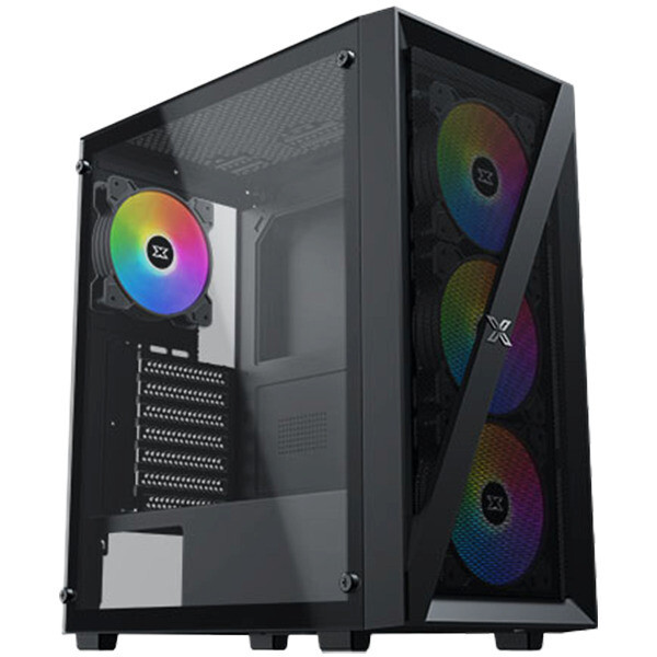 Xigmatek Blade Midi Tower Κουτί Υπολογιστή με Πλαϊνό Παράθυρο και RGB Φωτισμό Μαύρο