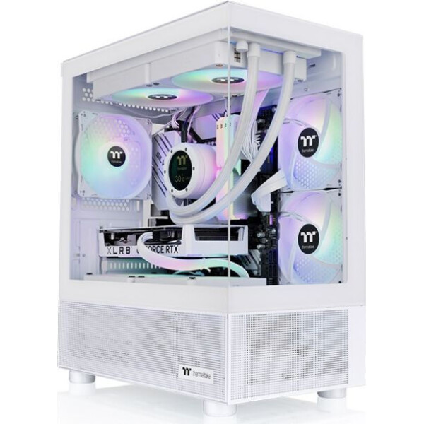 Thermaltake View 170 TG Gaming Micro Tower Κουτί Υπολογιστή με Πλαϊνό Παράθυρο και RGB Φωτισμό Λευκό