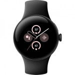 Google Pixel Watch 2 Aluminium 41mm με Παλμογράφο Matte Black / Obsidian Active Band