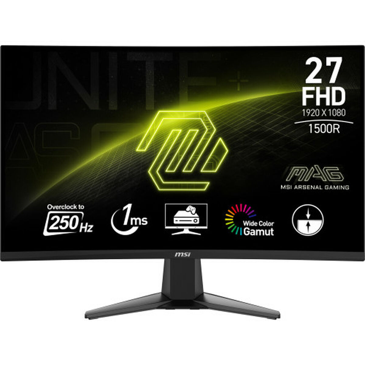 MSI MAG 27C6X VA HDR Curved Gaming Monitor 27 FHD 1920x1080 250Hz
