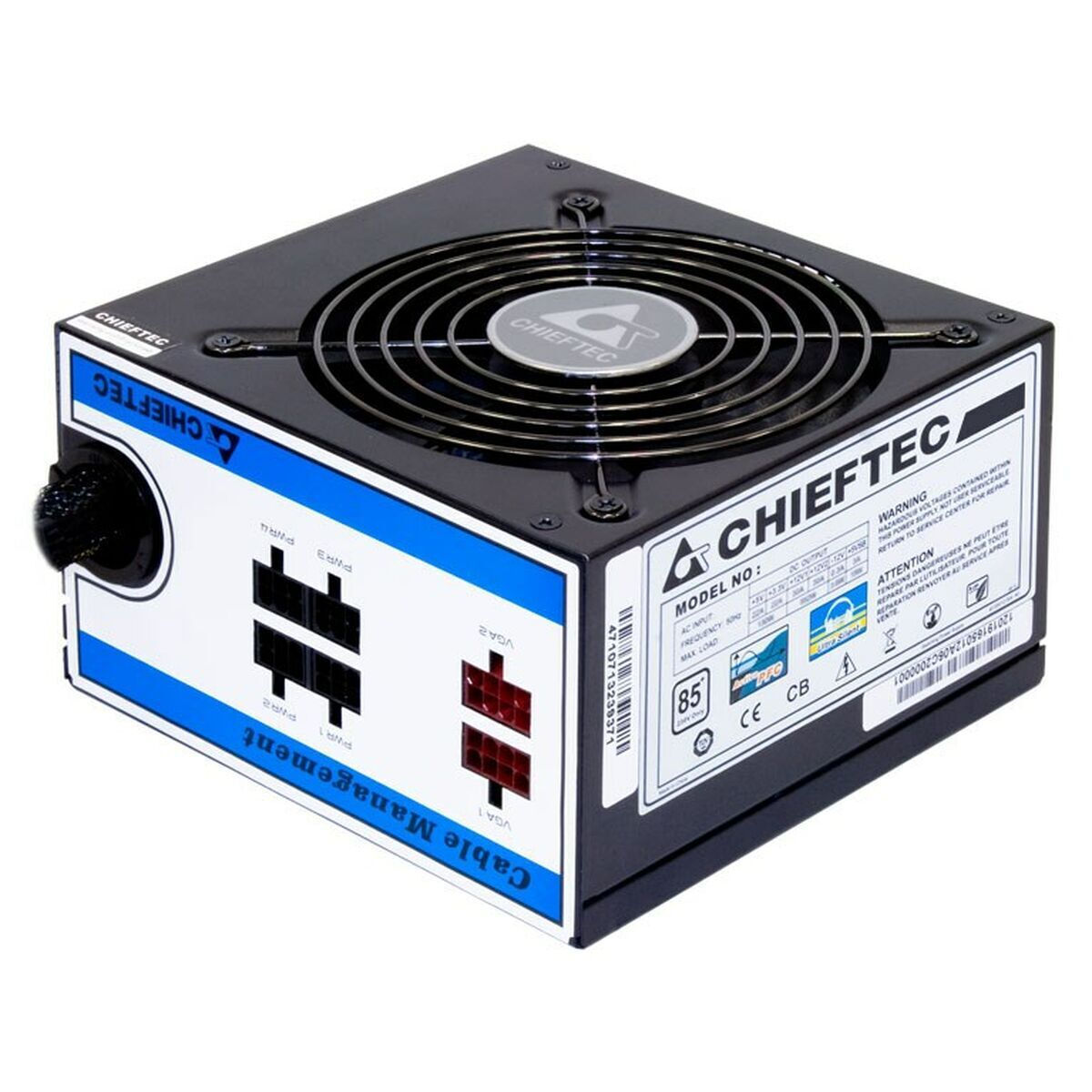 Chieftec CTG-550C 550W Μαύρο Τροφοδοτικό Υπολογιστή Semi Modular 80 Plus Standard