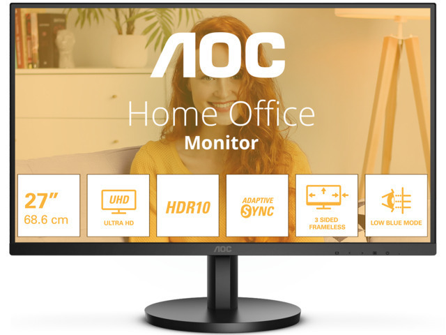 AOC U27B3M VA HDR Monitor 27 4K 3840x2160 με Χρόνο Απόκρισης 4ms GTG