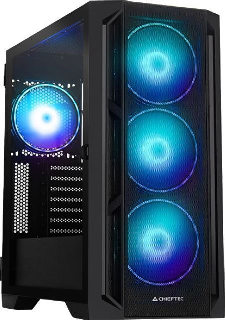 Chieftec Apex Lumo Gaming Midi Tower Κουτί Υπολογιστή με Πλαϊνό Παράθυρο και RGB Φωτισμό Μαύρο