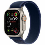Apple Watch Ultra 2 2024 Titanium 49mm Αδιάβροχο με eSIM και Παλμογράφο Natural με Blue Trail Loop M/L