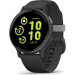 Garmin Vivoactive 5 Aluminium 42mm Αδιάβροχο Smartwatch με Παλμογράφο Slate Bezel With Black Silicone Band
