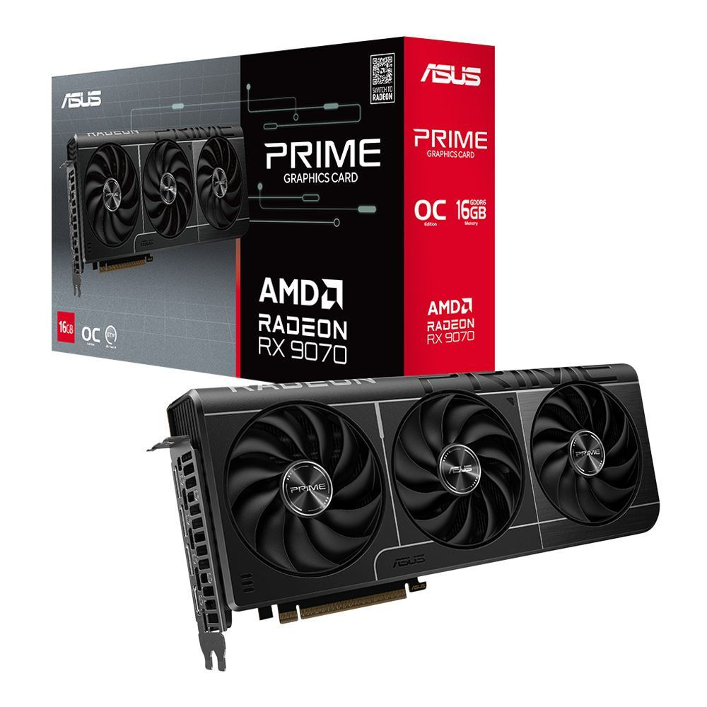 Asus Radeon RX 9070 16GB GDDR6 Prime OC Κάρτα Γραφικών Κωδικός 90YV0LI1-M0NA00