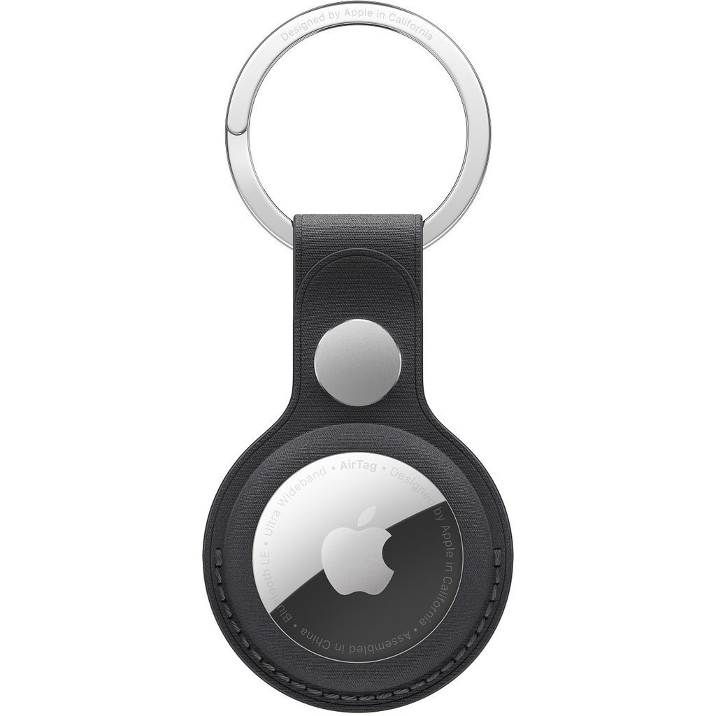 Apple Finewoven Key Ring Θήκη Δερμάτινη για AirTag σε Μαύρο χρώμα