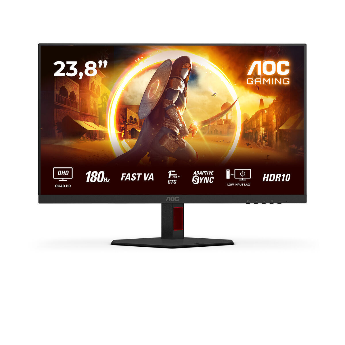 AOC Q24G4RE IPS HDR Curved Monitor 23.8 QHD 2560x1440 180Hz με Χρόνο Απόκρισης 1ms GTG