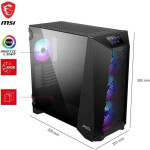 MSI Meg Prospect 700R Gaming Midi Tower Κουτί Υπολογιστή με RGB Φωτισμό Μαύρο