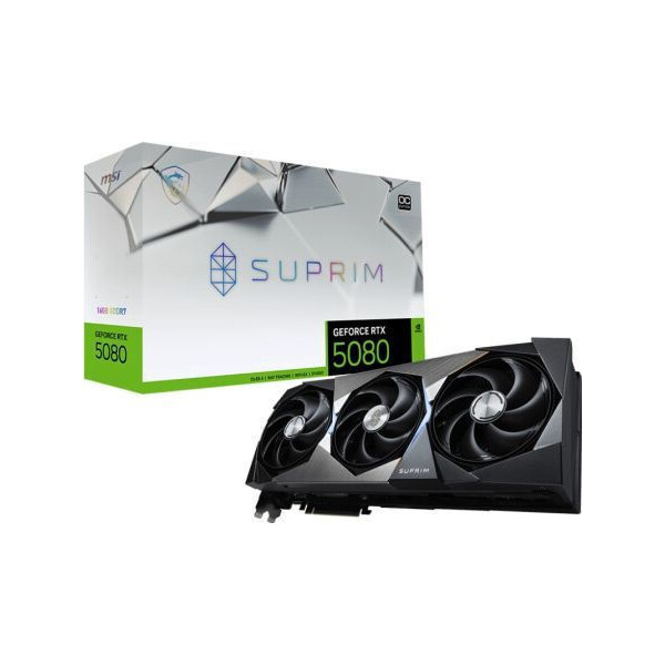 MSI GeForce RTX 5080 16GB GDDR7 Suprim OC Κάρτα Γραφικών Κωδικός V531-010R