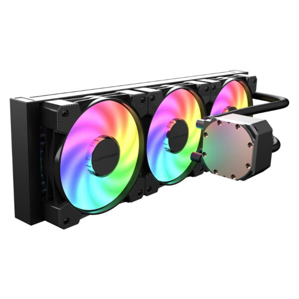 LC-Power Jet Flow Υδρόψυξη Επεξεργαστή Τριπλού Ανεμιστήρα 120mm για Socket AM4/AM5/1700/1200/115x με ARGB Φωτισμό