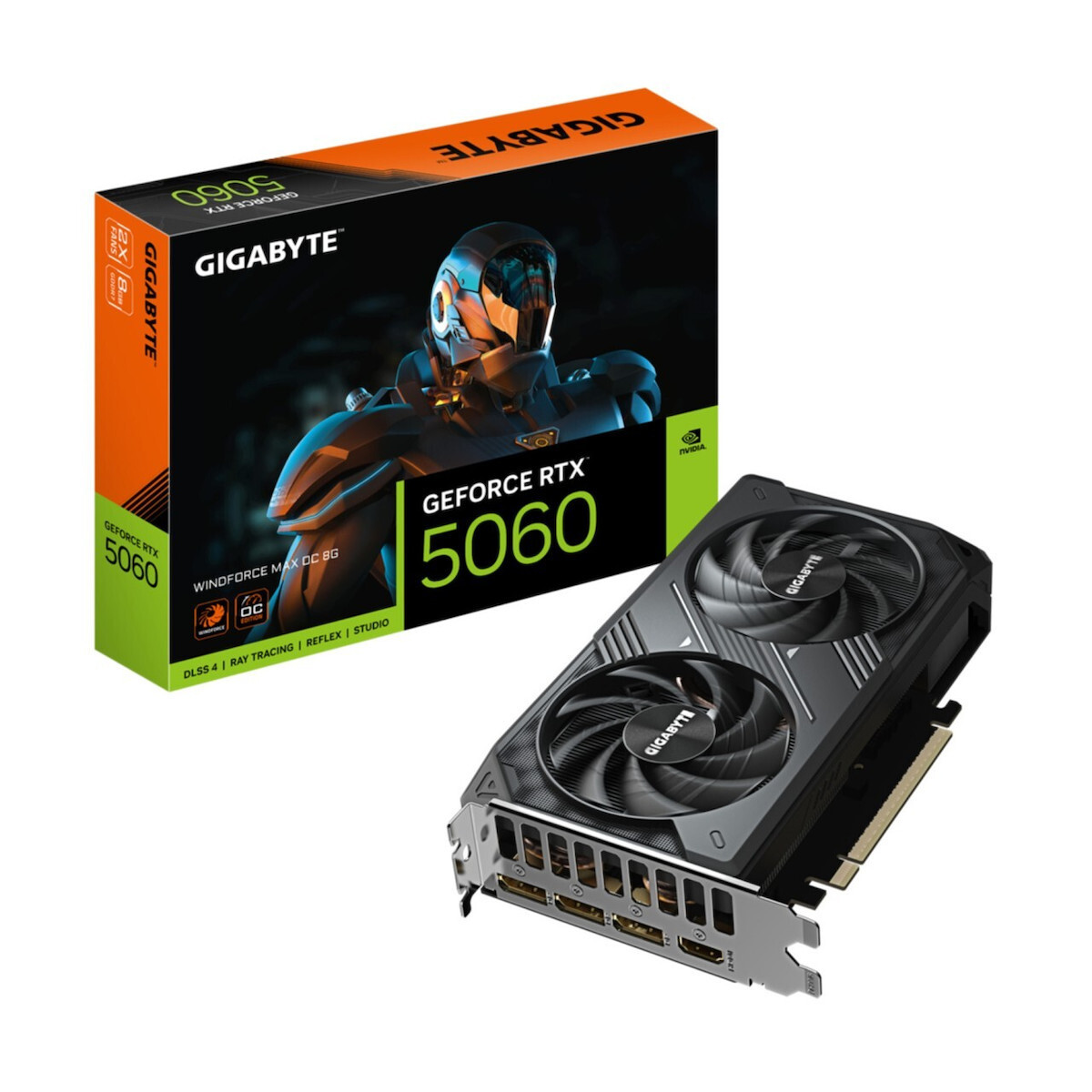 Gigabyte GeForce RTX 5060 8GB GDDR7 Windforce Max OC Κάρτα Γραφικών Κωδικός GV-N5060WF2MAX OC-8GD