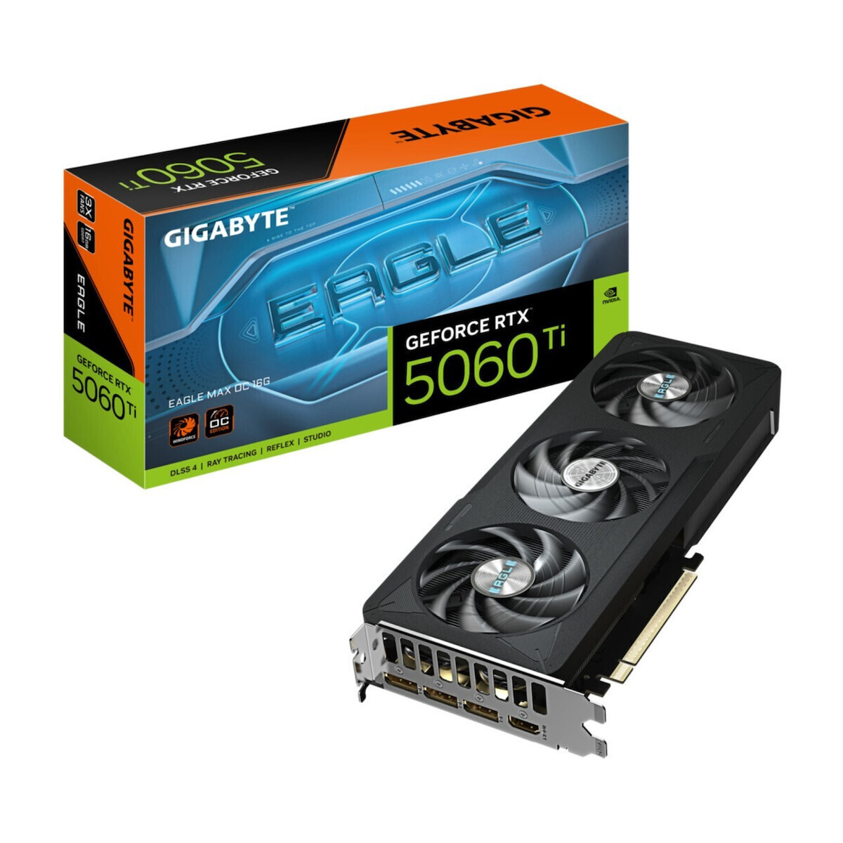 Gigabyte GeForce RTX 5060 Ti 16GB GDDR7 EAGLE MAX OC Κάρτα Γραφικών Κωδικός GV-N506TEAGLEMAXOC-16GD