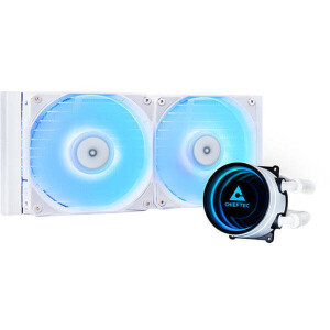 Chieftec Iceberg Υδρόψυξη Επεξεργαστή Διπλού Ανεμιστήρα 120mm με RGB Φωτισμό Λευκή