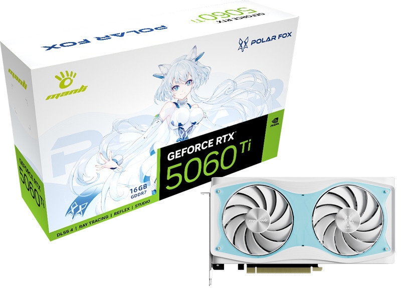 Manli GeForce RTX 5060 Ti 16GB GDDR7 Polar Fox OC Κάρτα Γραφικών N772506TIM26491