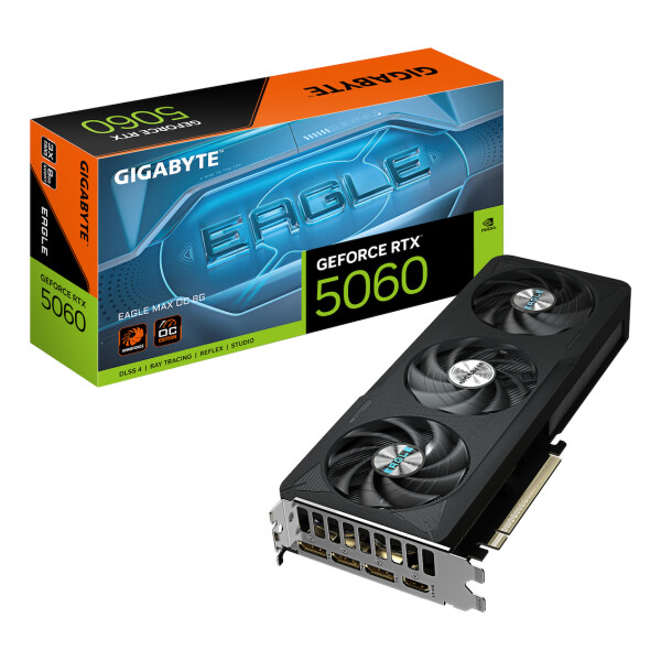 Gigabyte GeForce RTX 5060 8GB GDDR7 Eagle MAX OC Κάρτα Γραφικών Κωδικός GV-N5060EAGLEMAX OC-8GD