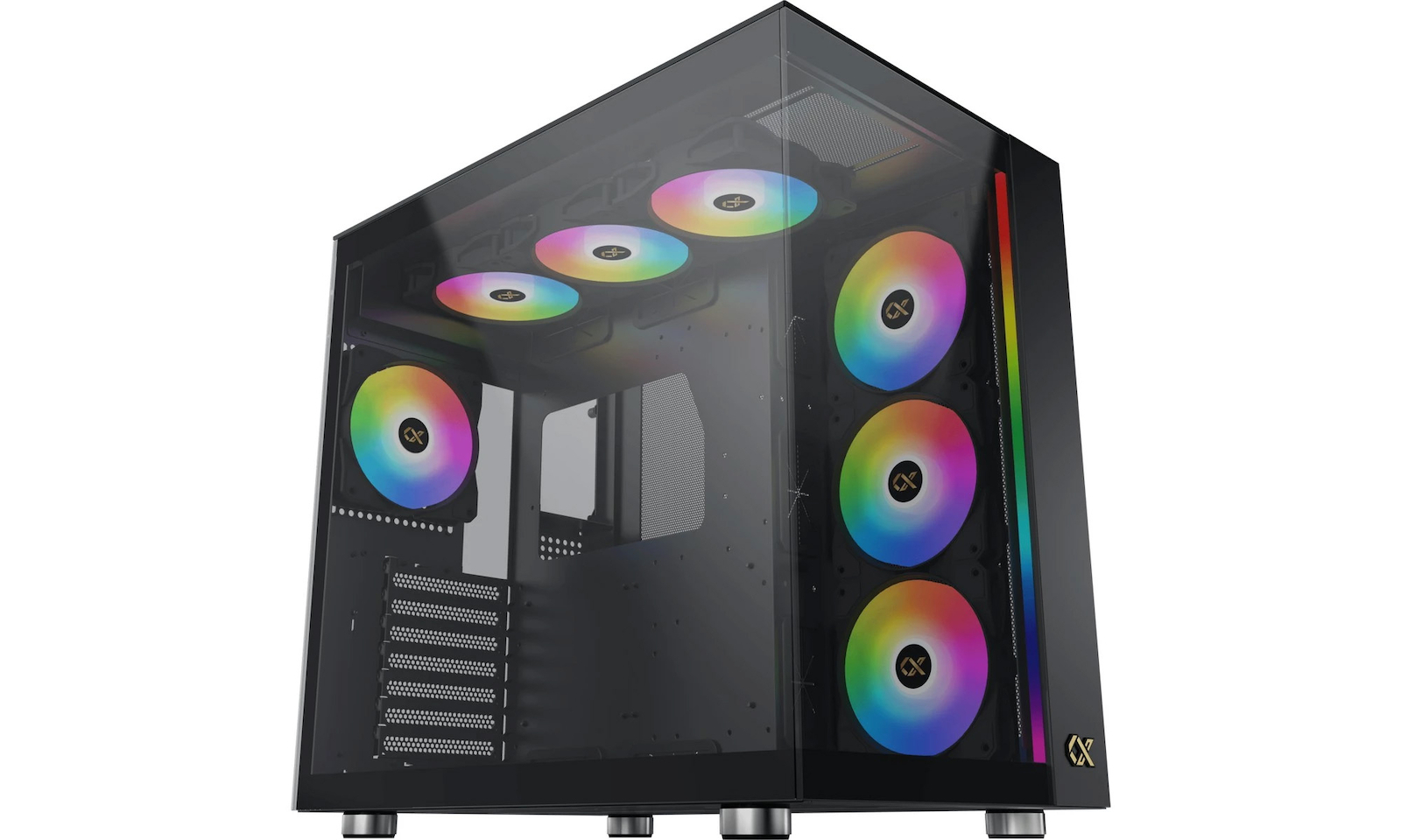 Xigmatek AQUA Ultra Air Gaming Full Tower Κουτί Υπολογιστή με Πλαϊνό Παράθυρο και RGB Φωτισμό Μαύρο